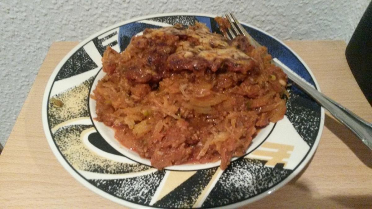 Spaghetti Kürbis mit Bologneser Sauce - Rezept - Bild Nr. 1366