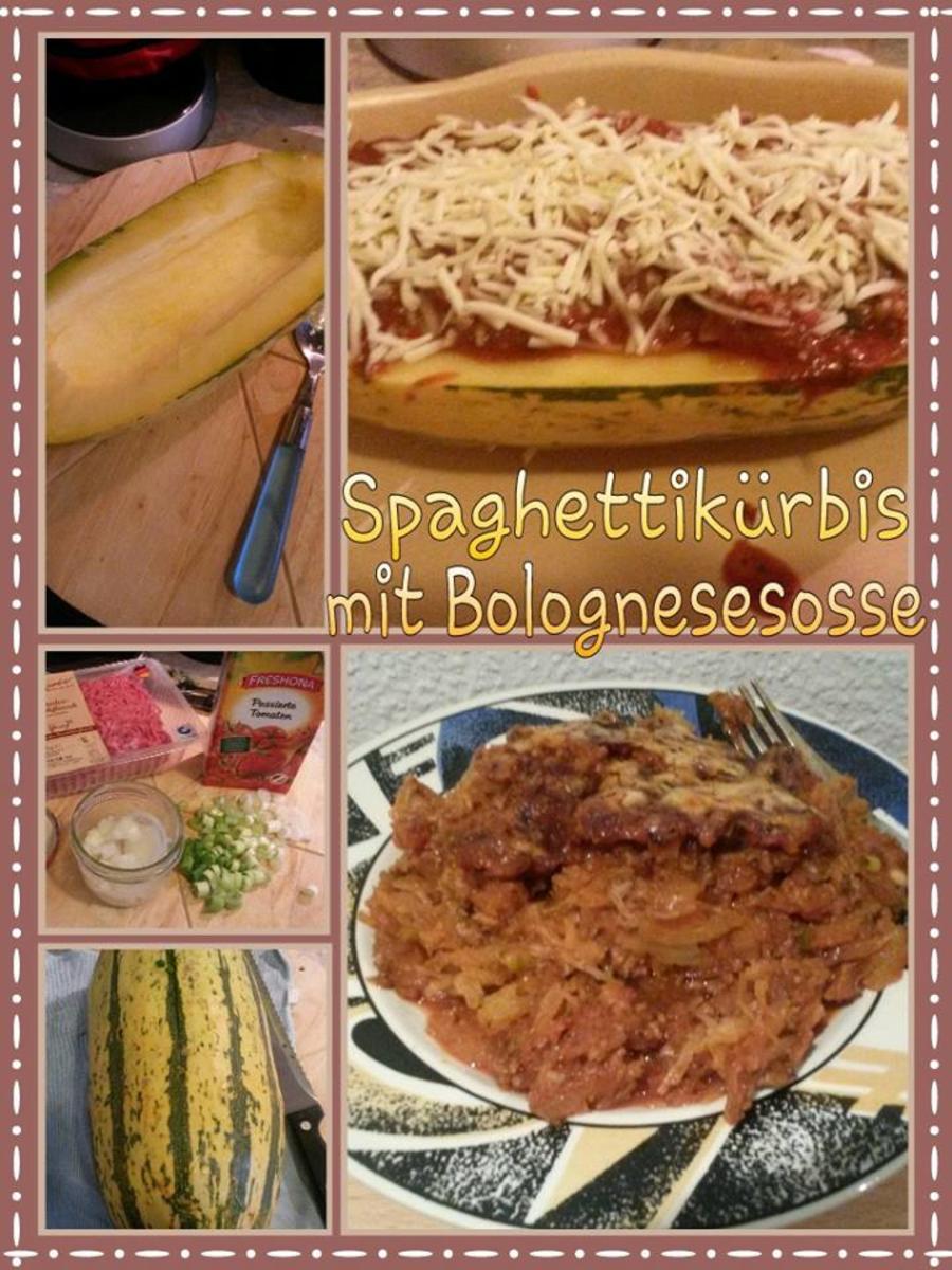 Spaghetti Kürbis mit Bologneser Sauce - Rezept - Bild Nr. 1367