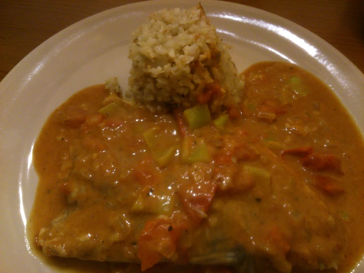 Barramundi-Filet auf indische Art mit Blumenkohlreis - Rezept - Bild Nr. 1392