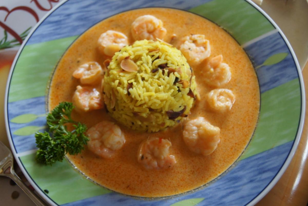 Garnelencurry mit Gewürzreis - Rezept mit Bild - kochbar.de