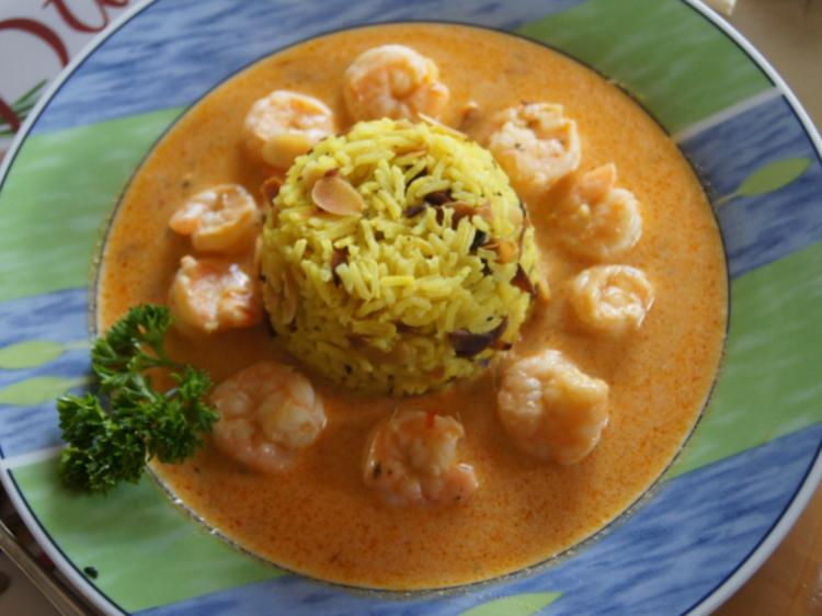 Garnelencurry mit Gewürzreis - Rezept mit Bild - kochbar.de