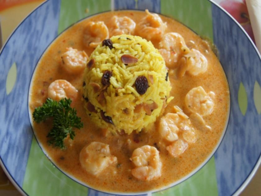 Garnelencurry mit Gewürzreis - Rezept mit Bild - kochbar.de