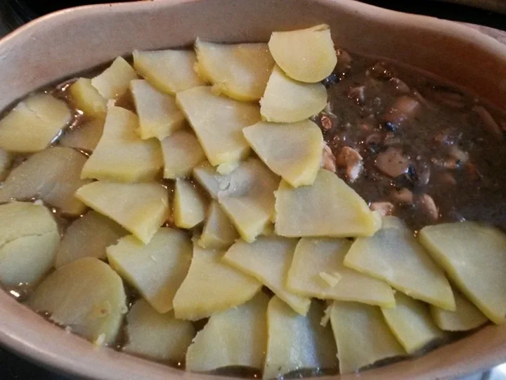 Puten - Champignon - Auflauf mit Kartoffeldecke - Rezept - Bild Nr. 1425