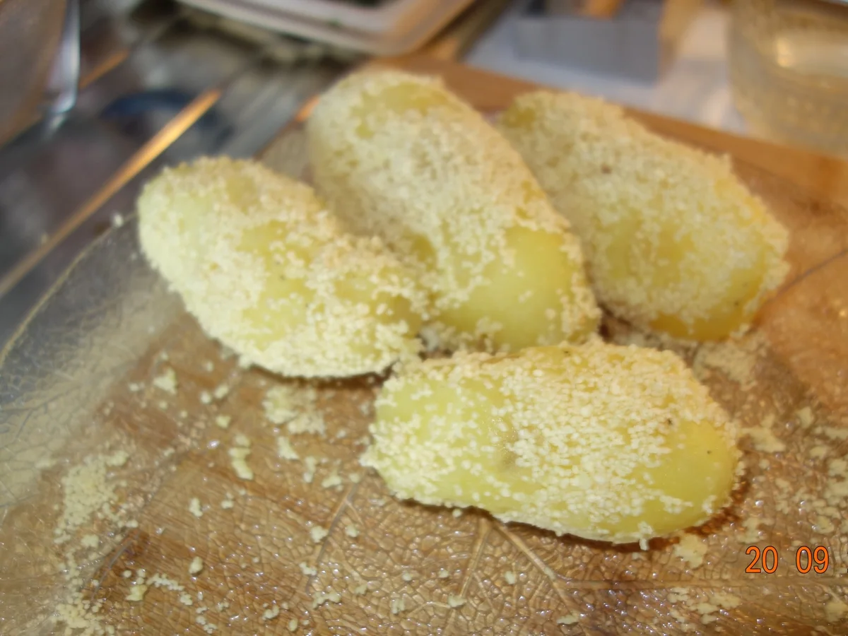   Beilage: Kartoffeln mit Cous cous-Kruste und Basilikum - Rezept - Bild Nr. 1420