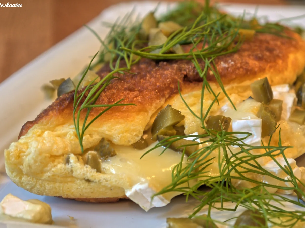 Schaumomelett mit Camembert und Gurken - Rezept - Bild Nr. 1497