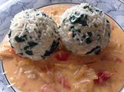 Spinatknödel mit Paprikasauce - Rezept - Bild Nr. 1500