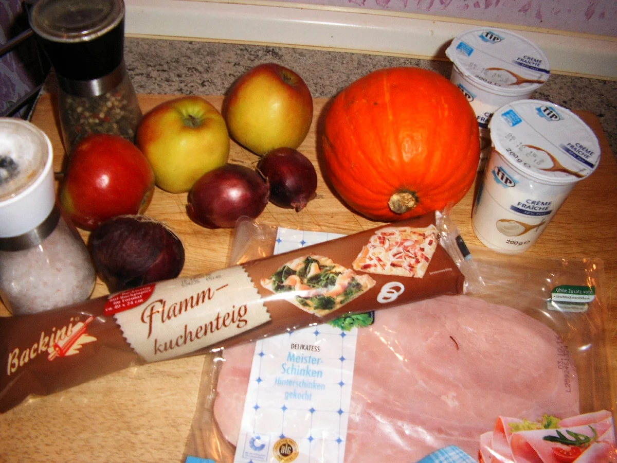 Kürbis-Apfel-Flammkuchen - Rezept - Bild Nr. 1516