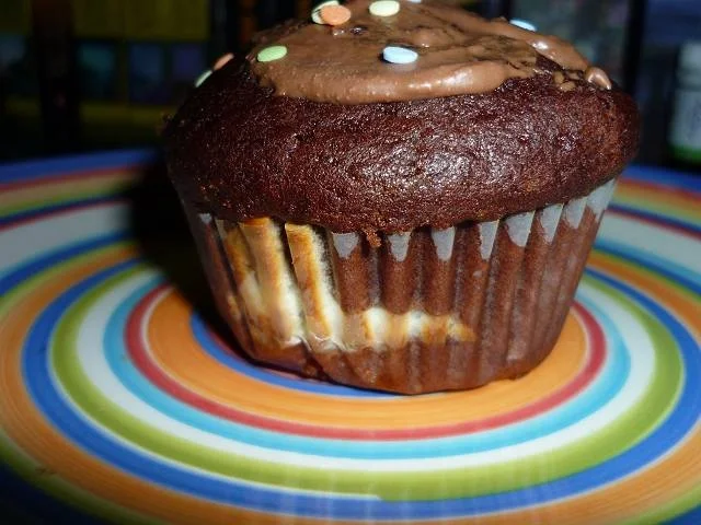 Rezept: Schoko-Muffins mit Quark-Füllung Bild Nr. 1515 Schoko-Muffins mit Quark-Füllung - Rezept - Bild Nr. 1515