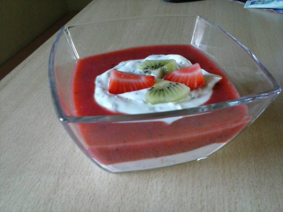 Erdbeer-Kiwi-Dessert - Rezept mit Bild - kochbar.de