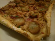 Weißwurst-Flammkuchen mit Laugenrand - Rezept - Bild Nr. 1538