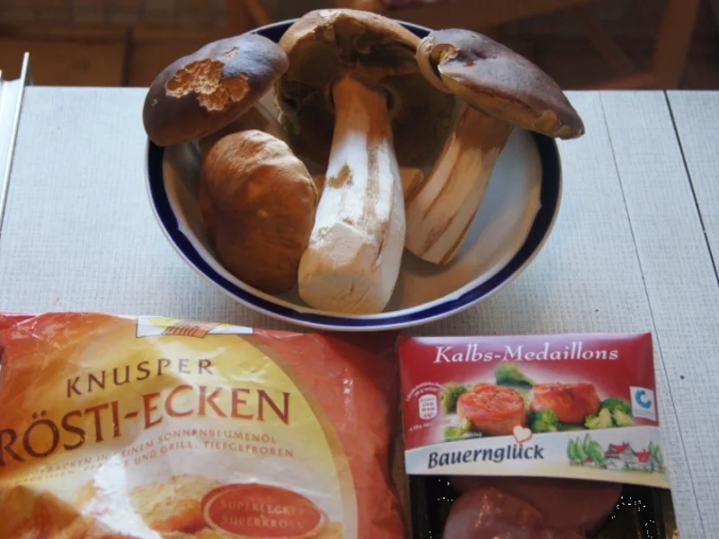 Kalbsmedaillons mit Steinpilzragout und Rösti-Ecken - Rezept - Bild Nr. 1551