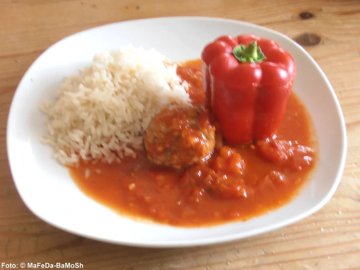 Gefüllte paprikaschoten aus dem Ofen - Rezept - Bild Nr. 1550