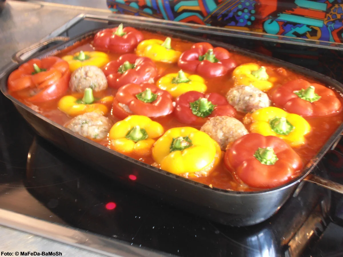Gefüllte paprikaschoten aus dem Ofen - Rezept - Bild Nr. 1551