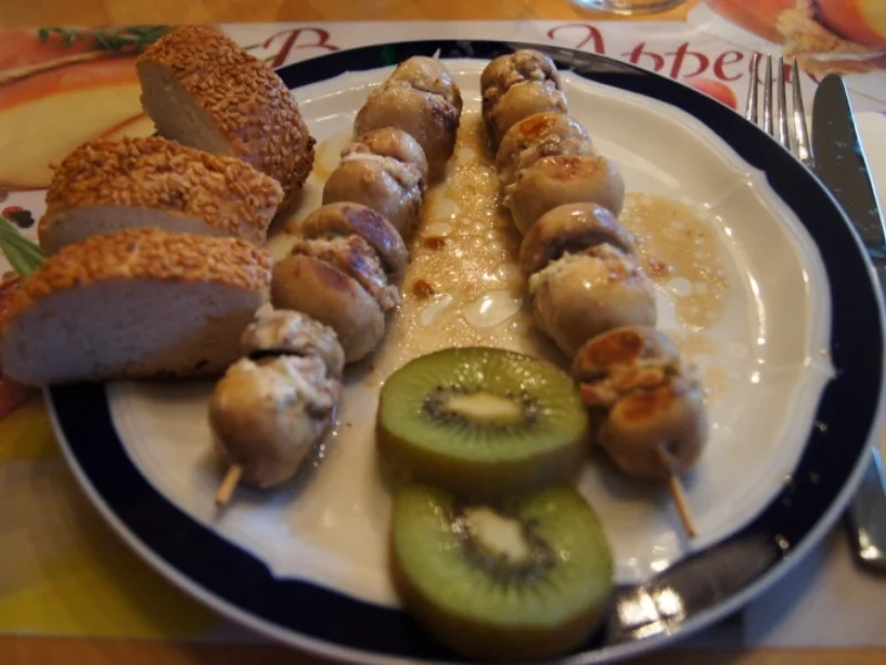 Rezept: Champignonspieße Bild Nr. 1590 Champignonspieße - Rezept - Bild Nr. 1590