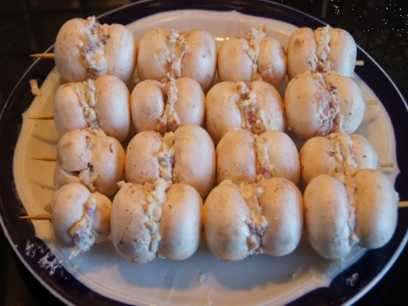 Rezept: Champignonspieße Bild Nr. 1596 Champignonspieße - Rezept - Bild Nr. 1596