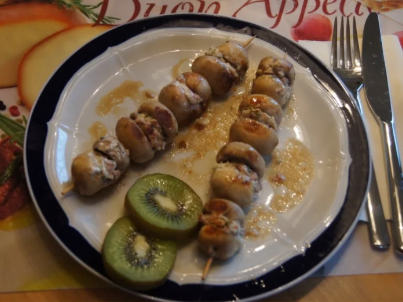 Rezept: Champignonspieße Bild Nr. 1601 Champignonspieße - Rezept - Bild Nr. 1601