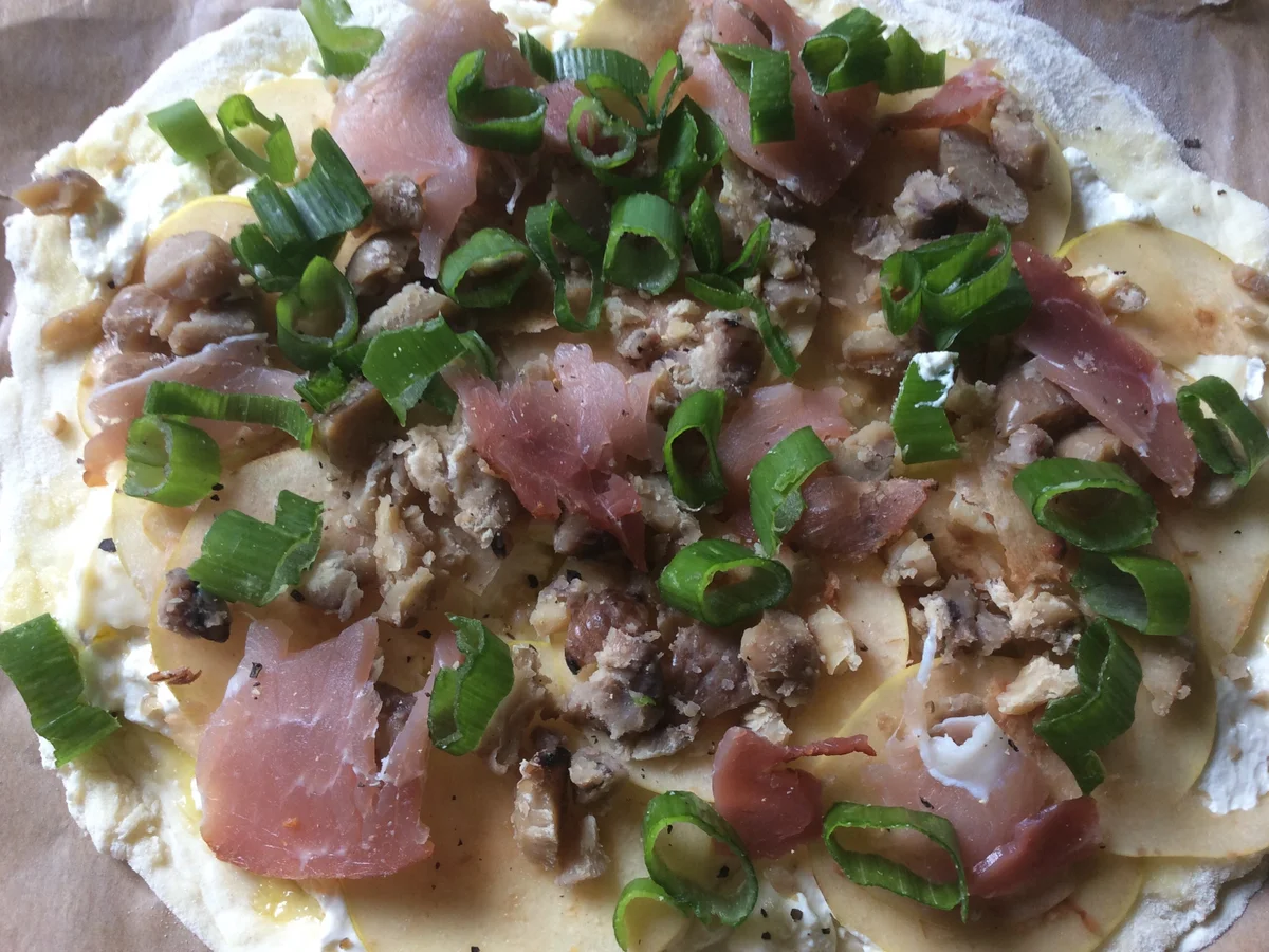 Flammkuchen mit Quitten und Maronen - Rezept - Bild Nr. 1650