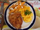 Kalbsschnitzel mit Karotten-Kartoffelstampf und Backofenkarotten - Rezept - Bild Nr. 1682