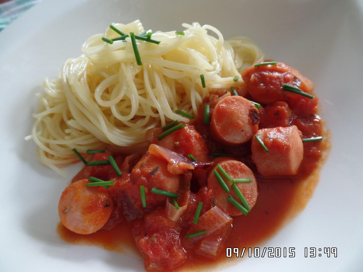 Wurstgulasch mit Tomaten - Rezept mit Bild - kochbar.de