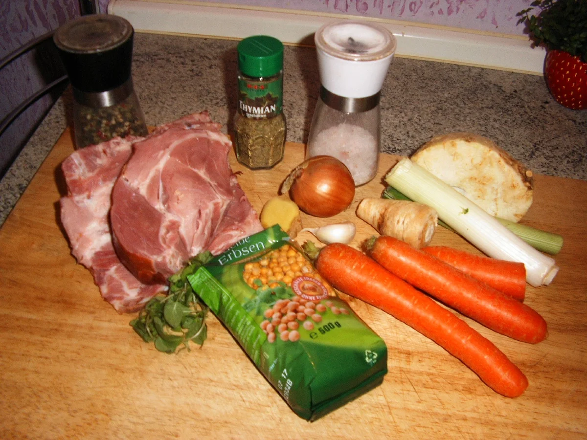 Rezept: Erbseneintopf mit Kasseler Bild Nr. 1692 Erbseneintopf mit Kasseler - Rezept - Bild Nr. 1692