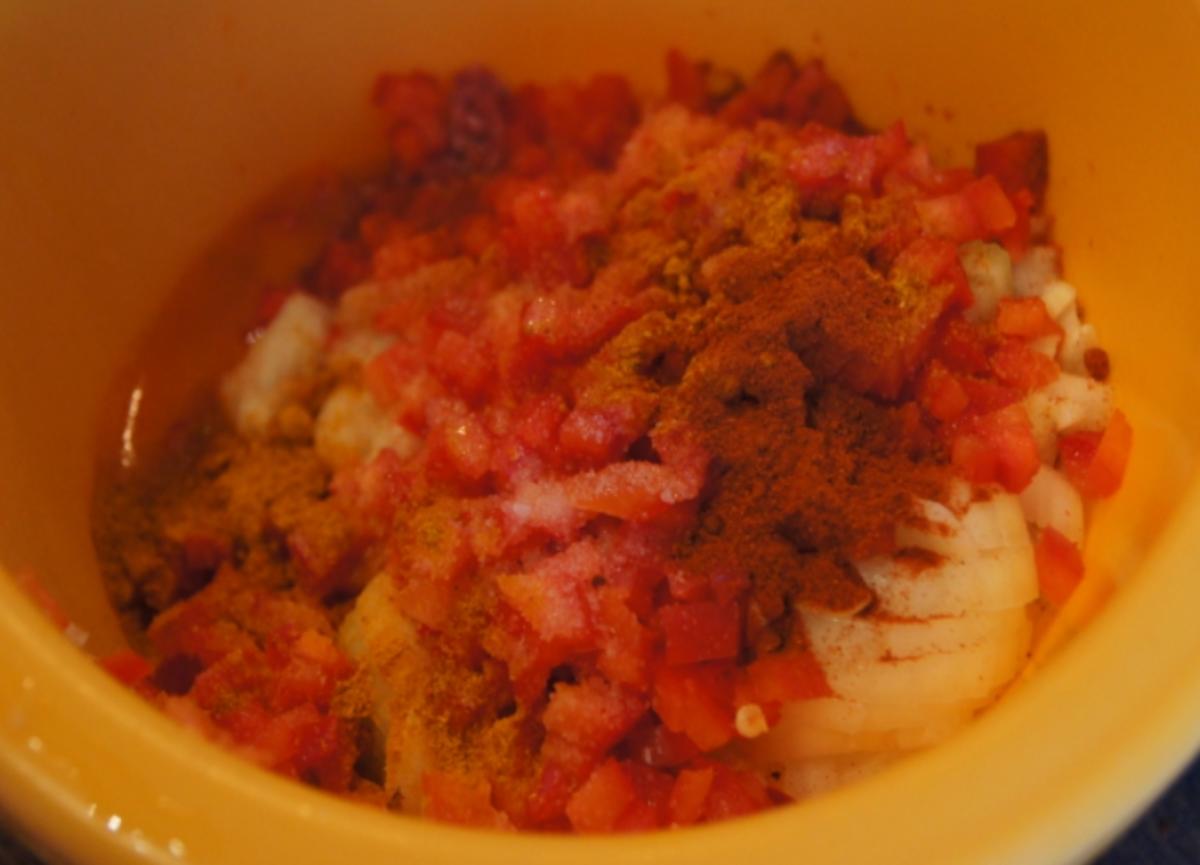 Paprikabuletten mit Sauce, Blumemkohlgratin und Kartoffelpilzen - Rezept - Bild Nr. 1721