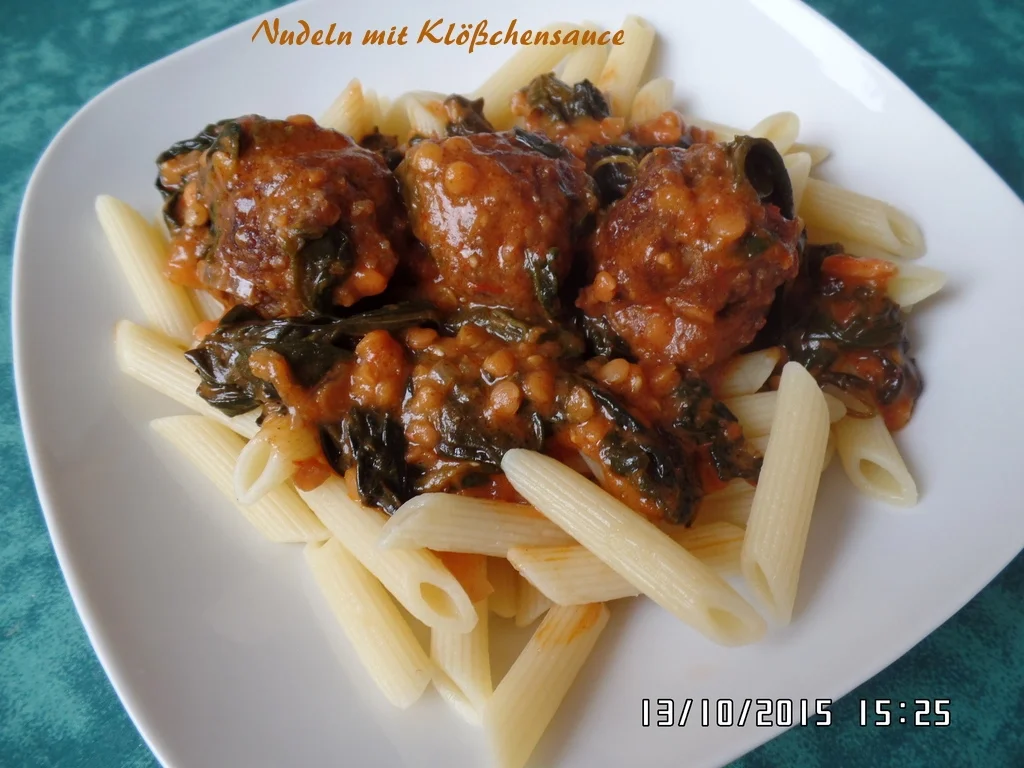 Nudeln mit Klößchensauce - Rezept - Bild Nr. 1744