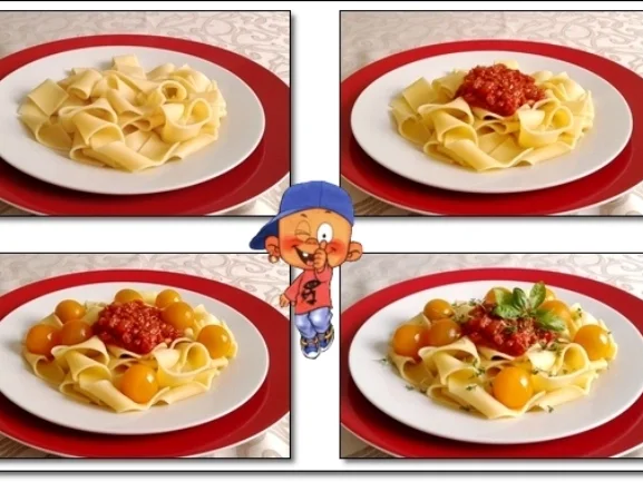 Sauce Bolognese an „Pasta all' Uovo“ &  Cocktailtomaten - Rezept - Bild Nr. 1795