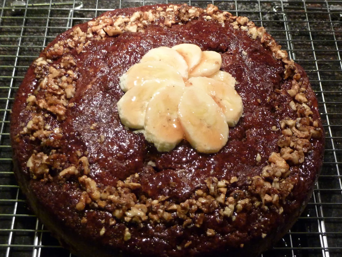 Bananen-Schokolade-Walnuss Kuchen - Rezept - Bild Nr. 1838