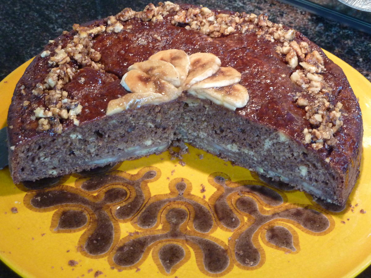 Bananen-Schokolade-Walnuss Kuchen - Rezept - Bild Nr. 1839