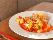 Lachs mit Nektarinensalsa - Rezept - Bild Nr. 1829