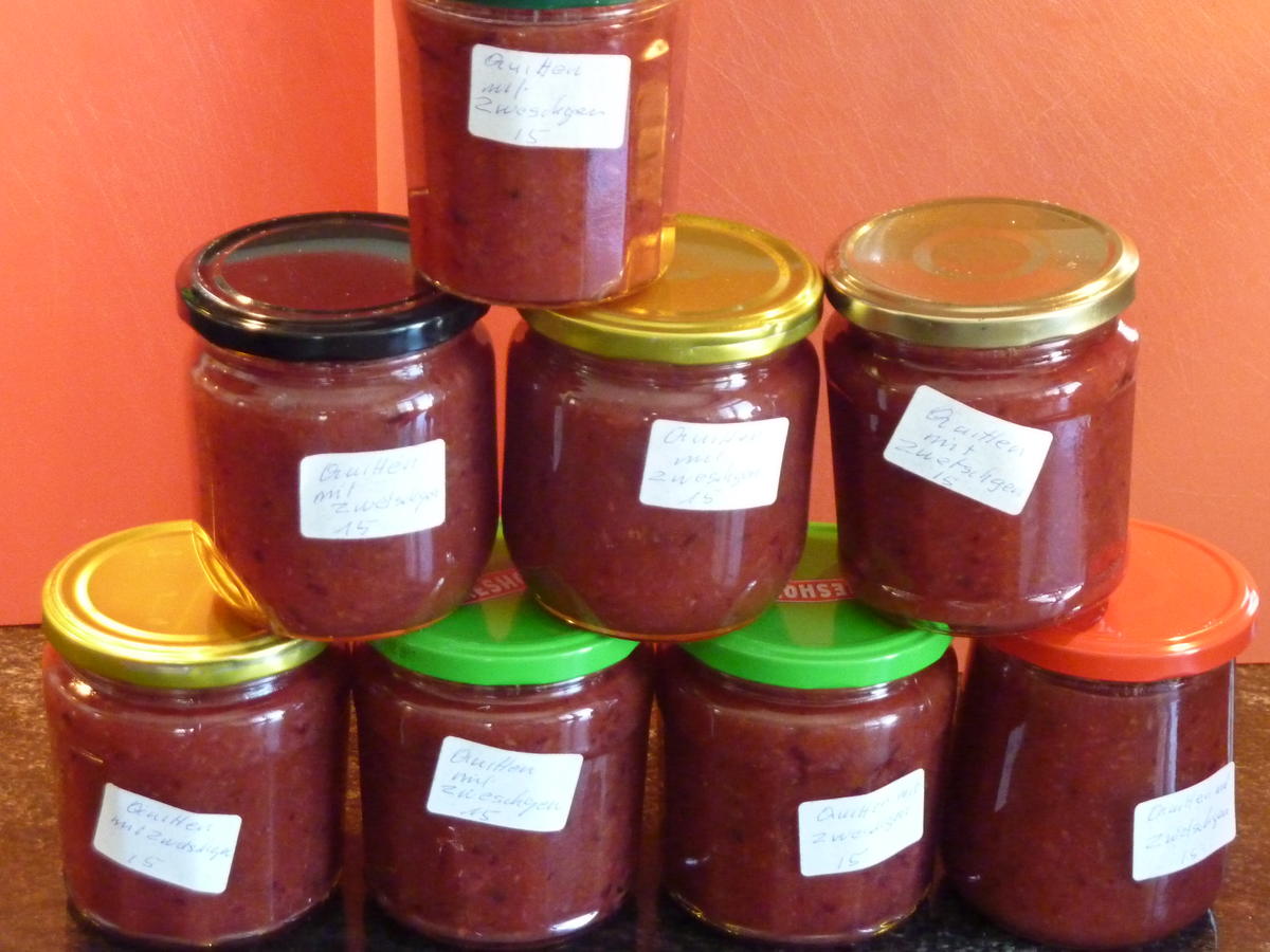 Quitten Zwetschgen Marmelade - einfach - von kuchentiger