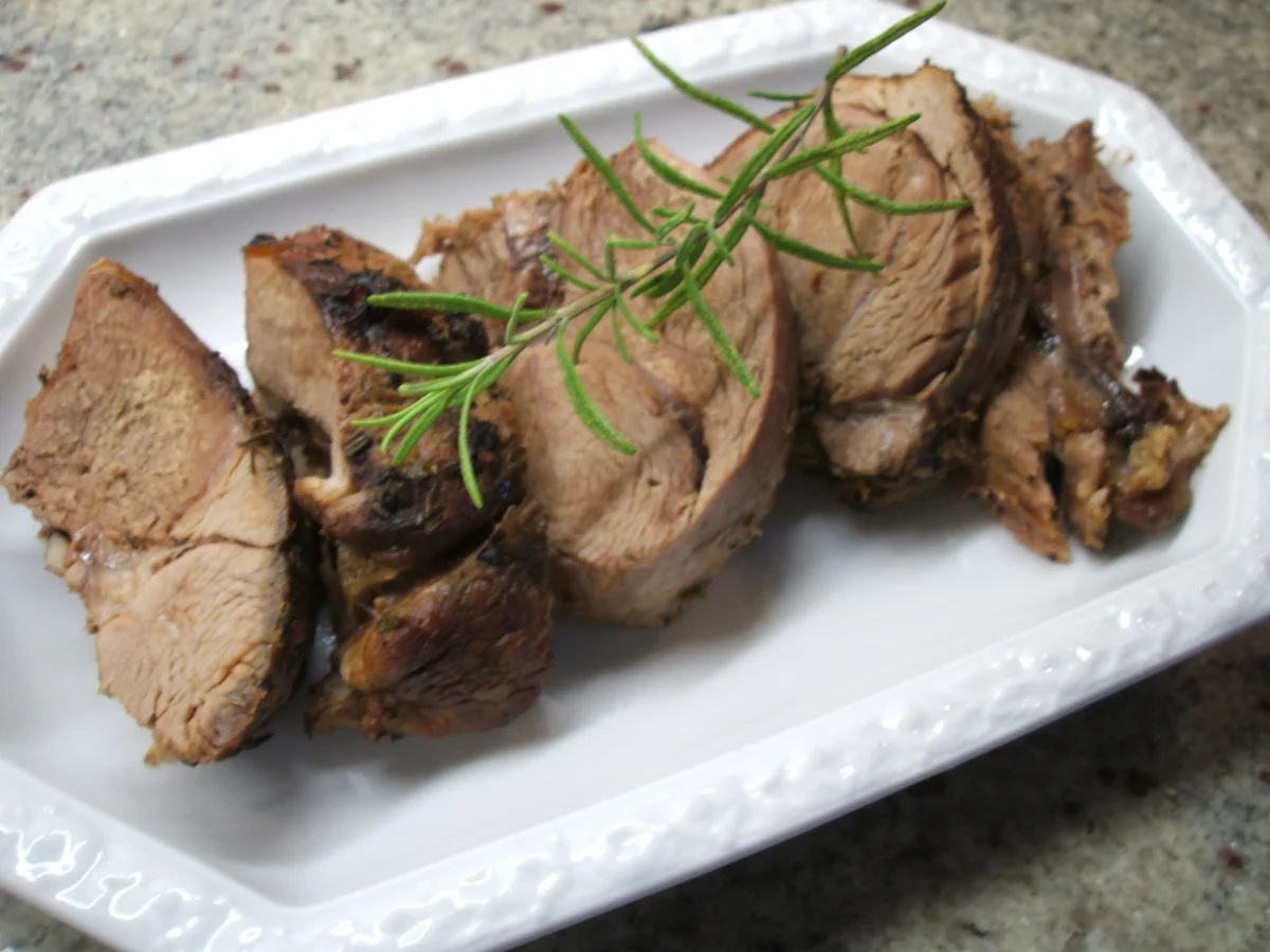 Fleisch: Lammkeule in Kaki-Knoblauch-Soße - Rezept - Bild Nr. 1908