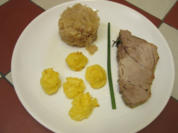 Rosmarin-Honig-Senf-Braten mit Furzkraut und Herzoginnen Kartoffeln - Rezept - Bild Nr. 1901