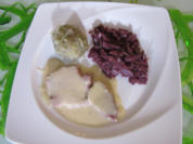 Rinderzunge an Rotweinsauce, Rotkraut und vogtländischen grünen Klößen - Rezept - Bild Nr. 1901