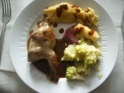 Wachteln an Romanesco mit Kartoffelkroketten - Rezept