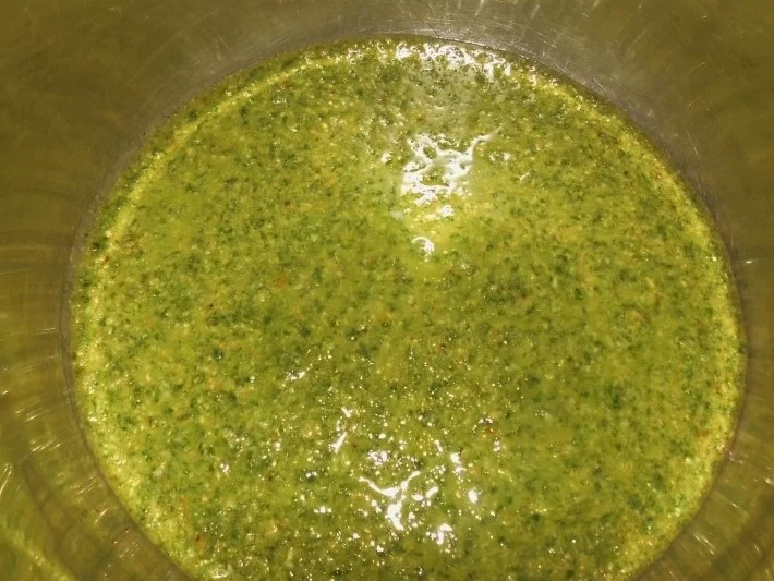 Rezept: Spaghetti mit Basilikum-Grana-Padano-Soße und knuspriges Hähnchenfilet Bild Nr. 1915 Spaghetti mit Basilikum-Grana-Padano-Soße und knuspriges Hähnchenfilet - Rezept - Bild Nr. 1915