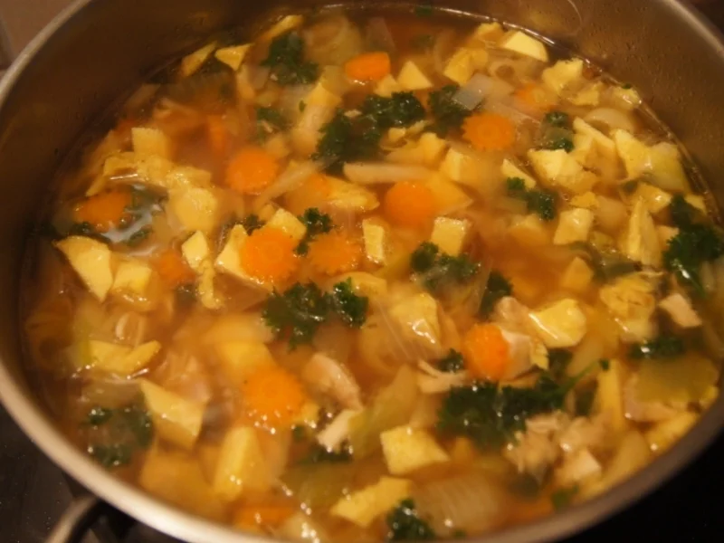 Hähnchen-Gemüse-Nudelsuppe mit Eierstich - Rezept - Bild Nr. 2052