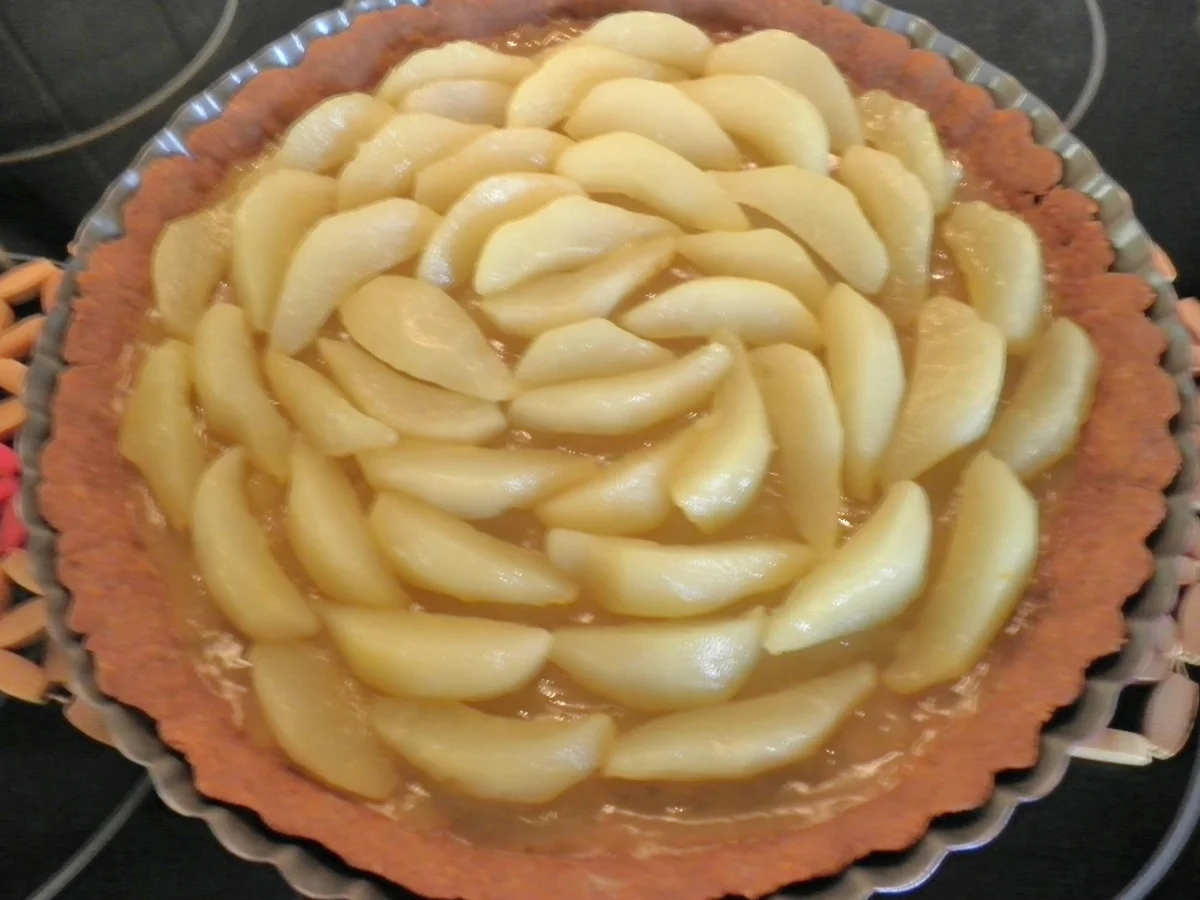 Schokoladen - Tarte ... mit Safranbirnen - Rezept - Bild Nr. 2058
