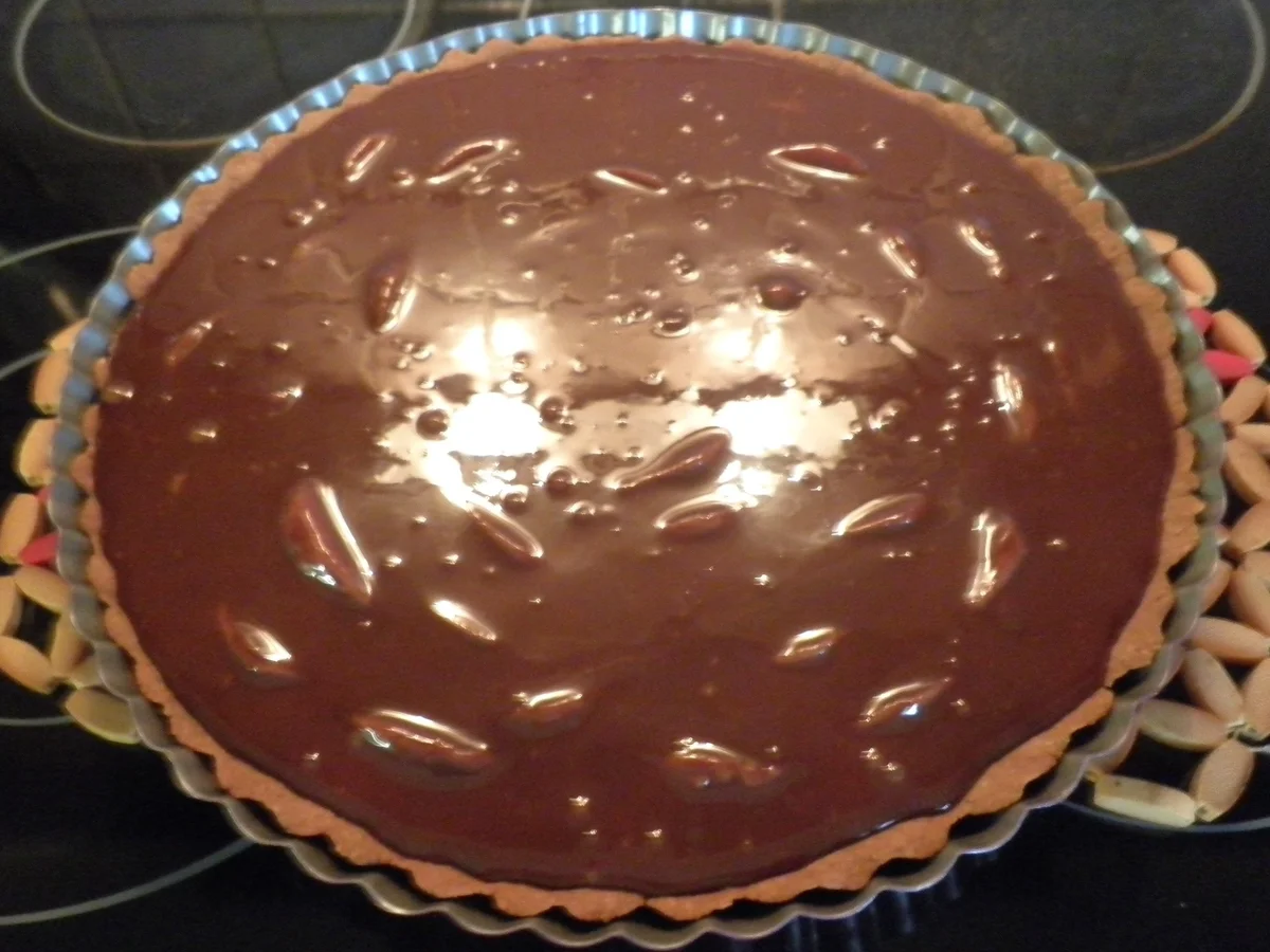 Schokoladen - Tarte ... mit Safranbirnen - Rezept - Bild Nr. 2062