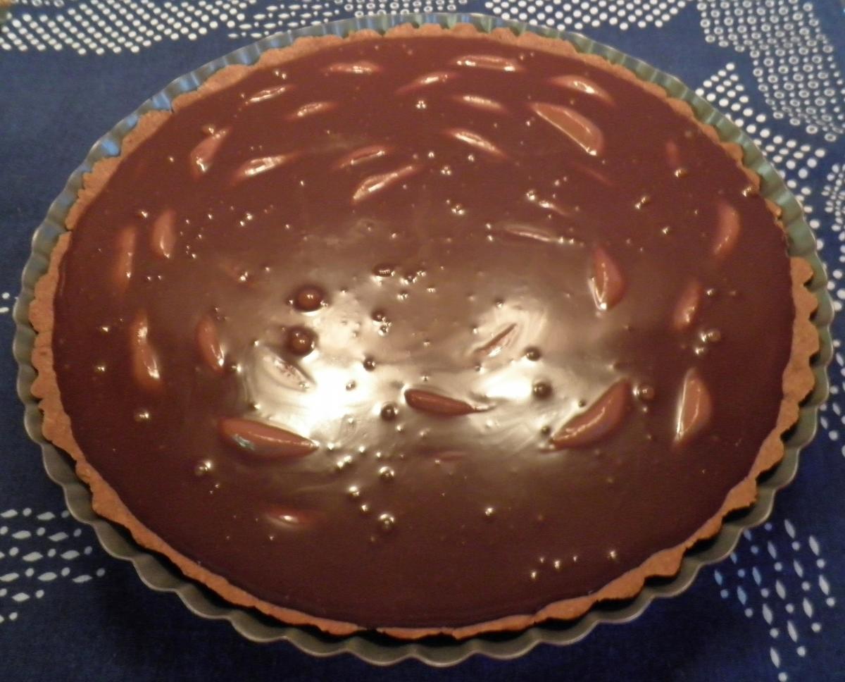 Schokoladen - Tarte ... mit Safranbirnen - Rezept - Bild Nr. 2063