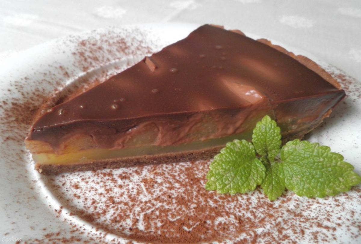 Schokoladen - Tarte ... mit Safranbirnen - Rezept - Bild Nr. 2064