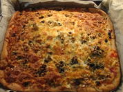 Bunte Pizza mit Quark- Öl-Teig pikant - Rezept - Bild Nr. 2042