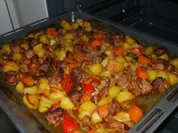 Putenschmorfleisch mit Gemüse vom Blech - Rezept - Bild Nr. 2050