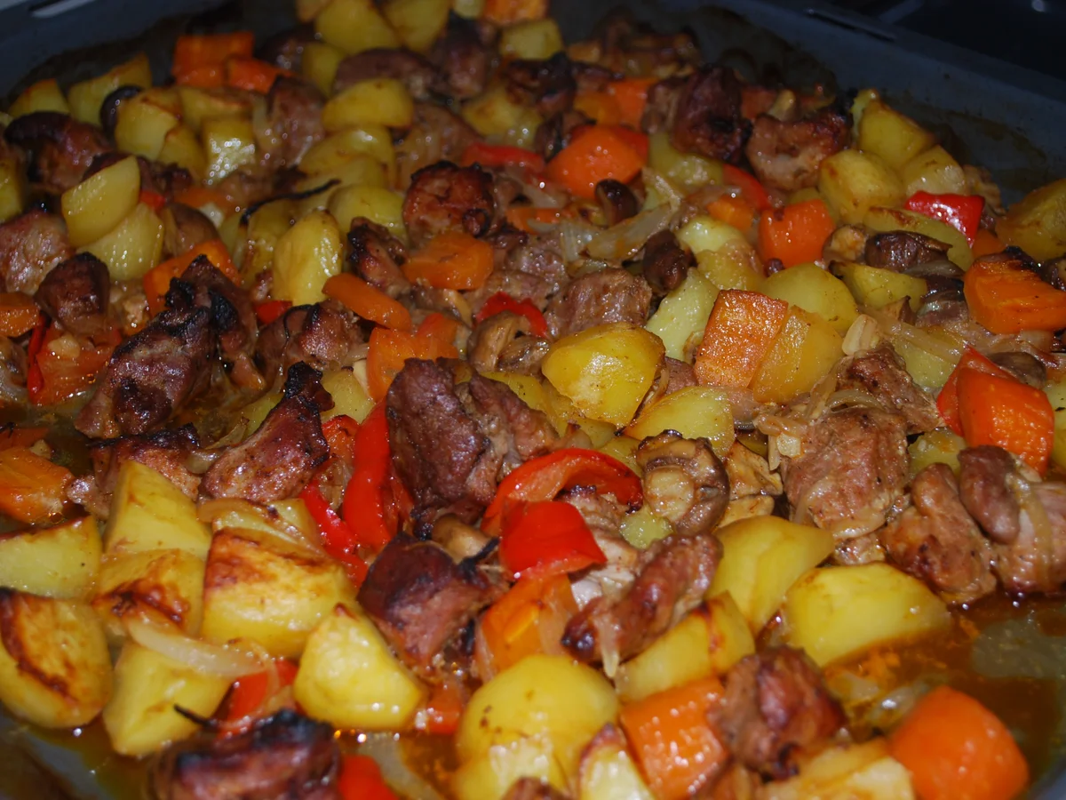 Putenschmorfleisch mit Gemüse vom Blech - Rezept - Bild Nr. 2051