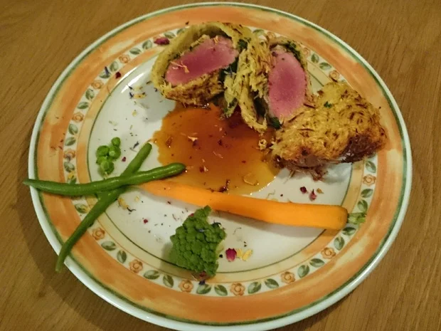 Lammrücken im Kartoffelmantel - Rezept - Bild Nr. 2113