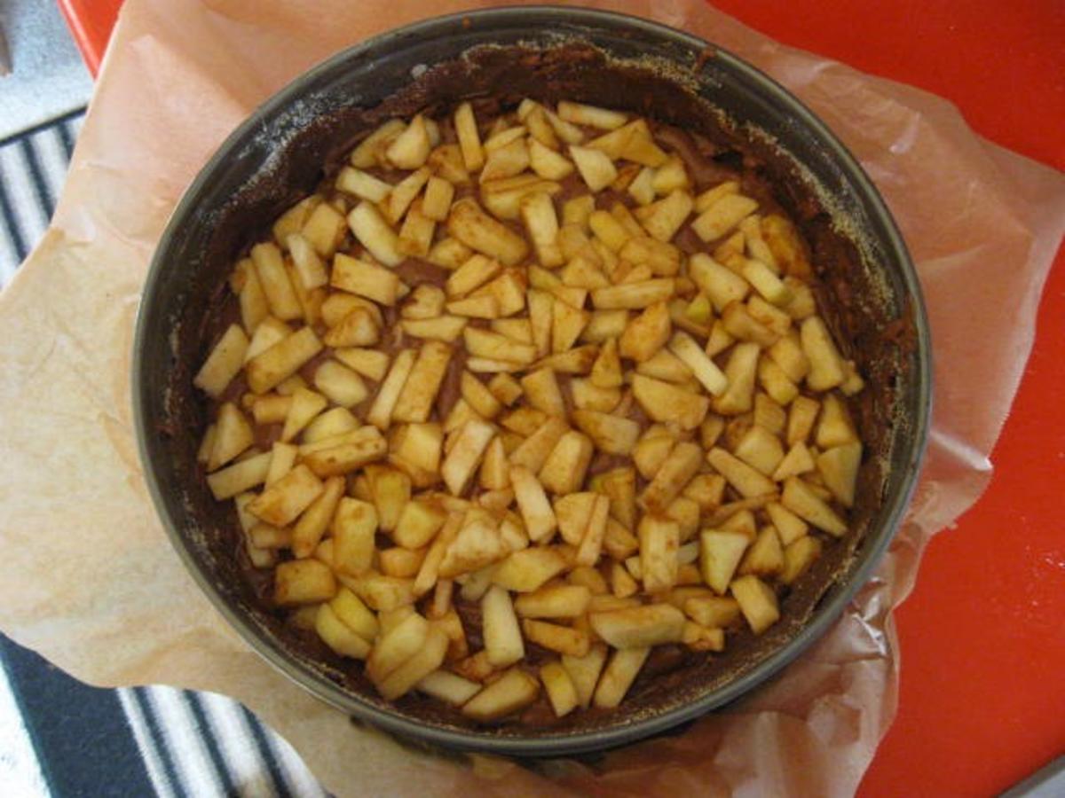 Frischkäse Schoko Kuchen mit Äpfeln - Rezept - Bild Nr. 2168