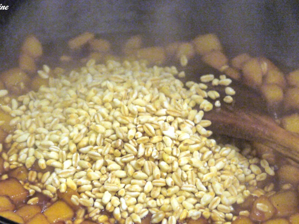 Entenbrust mit Apfel-Ebly (Weichweizen) - Rezept - Bild Nr. 2171