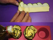 Rezept: Zucchiniblümchen mit Grana Padano an Karotten-Ingwer Brunoise Bild Nr. 2170 Zucchiniblümchen mit Grana Padano an Karotten-Ingwer Brunoise - Rezept - Bild Nr. 2170