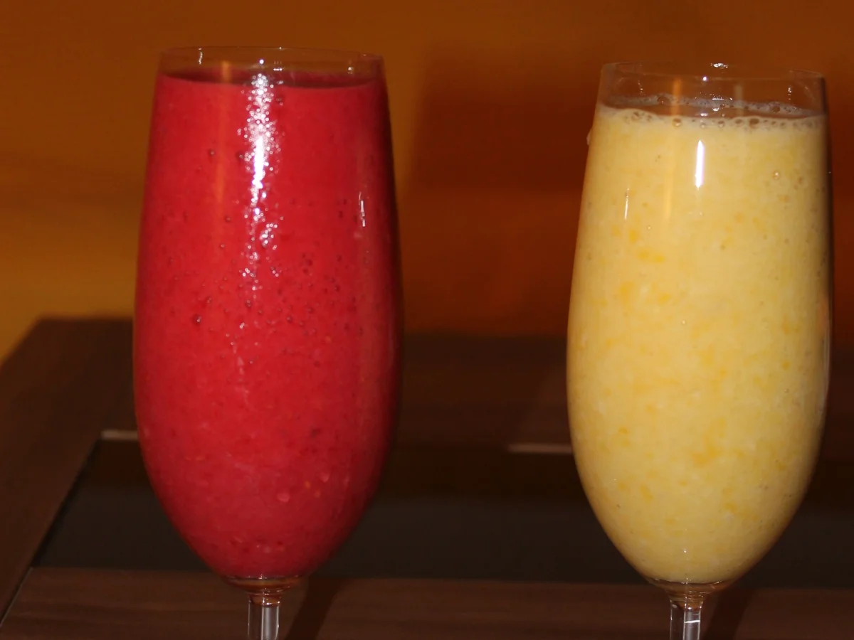 Smoothies in Gelb und Pink - Rezept - Bild Nr. 2185