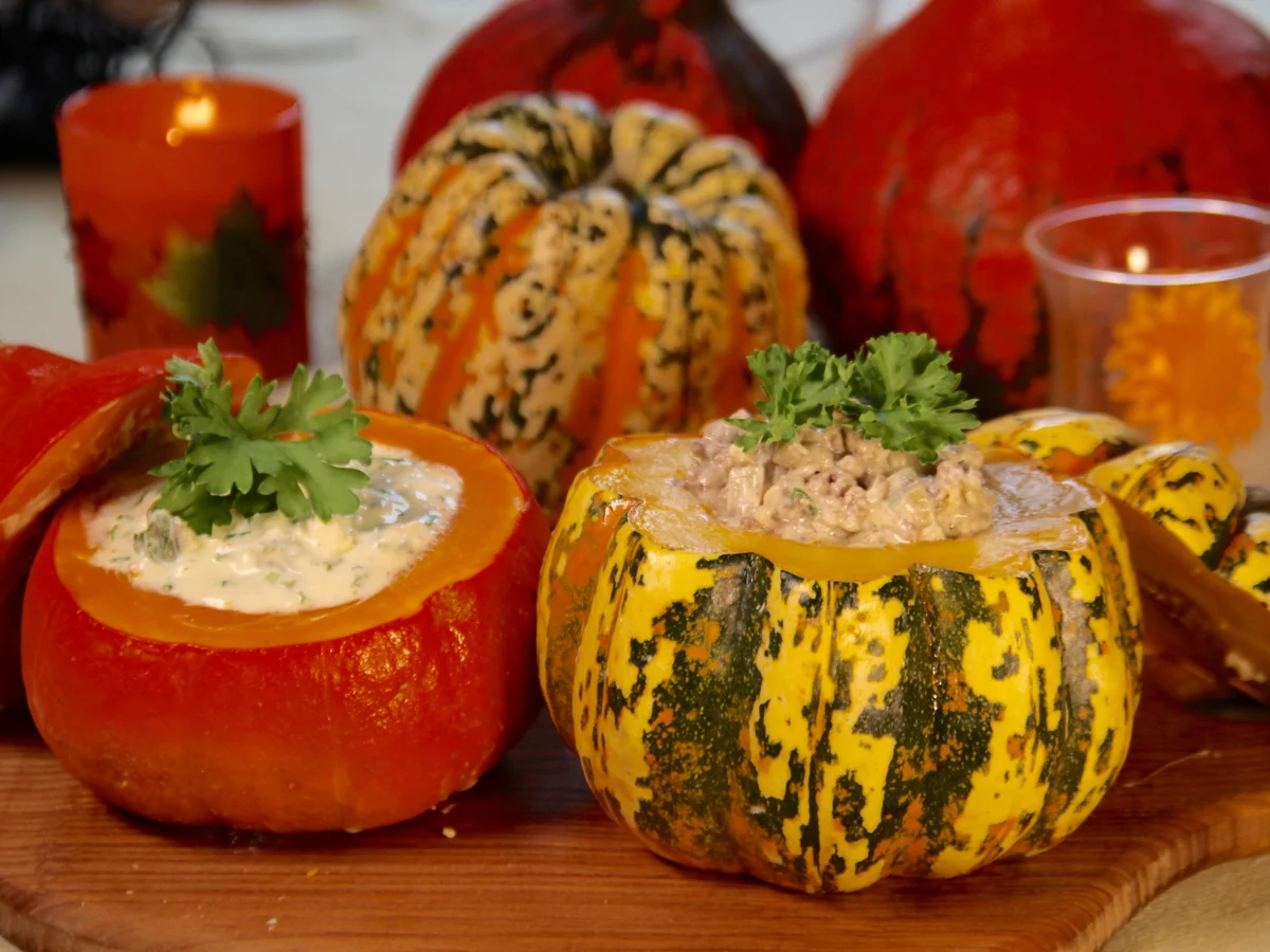 Mikrowellen-Kürbis mit Hackfüllung - Rezept - Bild Nr. 2185
